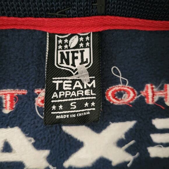 NFL Houston Texans Men’s S 1/4 Zip Pullover Blue Football Waffle Knit Top NEW - Picture 2 of 16